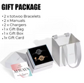 totwoo Long Distance touch Light up&Vibrate Bracelets for Couples, Long Distance Relationship Gifts Smart Sun&Moon Love Bracelet