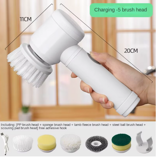 Multi-functional Electric Cleaning Brush for Kitchen and Bathroom - Wireless Handheld Power Scrubber for Dishes, Pots, and Pans