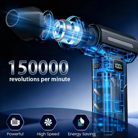 X8 Brushless Turbo Jet Fan Blower 150000RPM Powerful Electric Air Blower Vacuum Dust Cleaner Portable Dust Cleaner Violent Fan