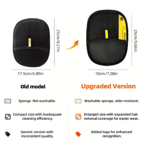 2-Pack Reusable Lint Remover Brushes & Static Electricity Glove for Pet Hair Removal on Furniture, Clothing.