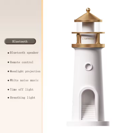 Moon Lamp Projection Lighthouse Lamps Night Light Remote Control Bluetooth Music Motion Sensor Ambient Lights Xmas Birthday Gift